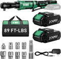 KIMO 20V Cordless Ratchet Wrench 3/8 Set - High Torque 89Ft-lbs