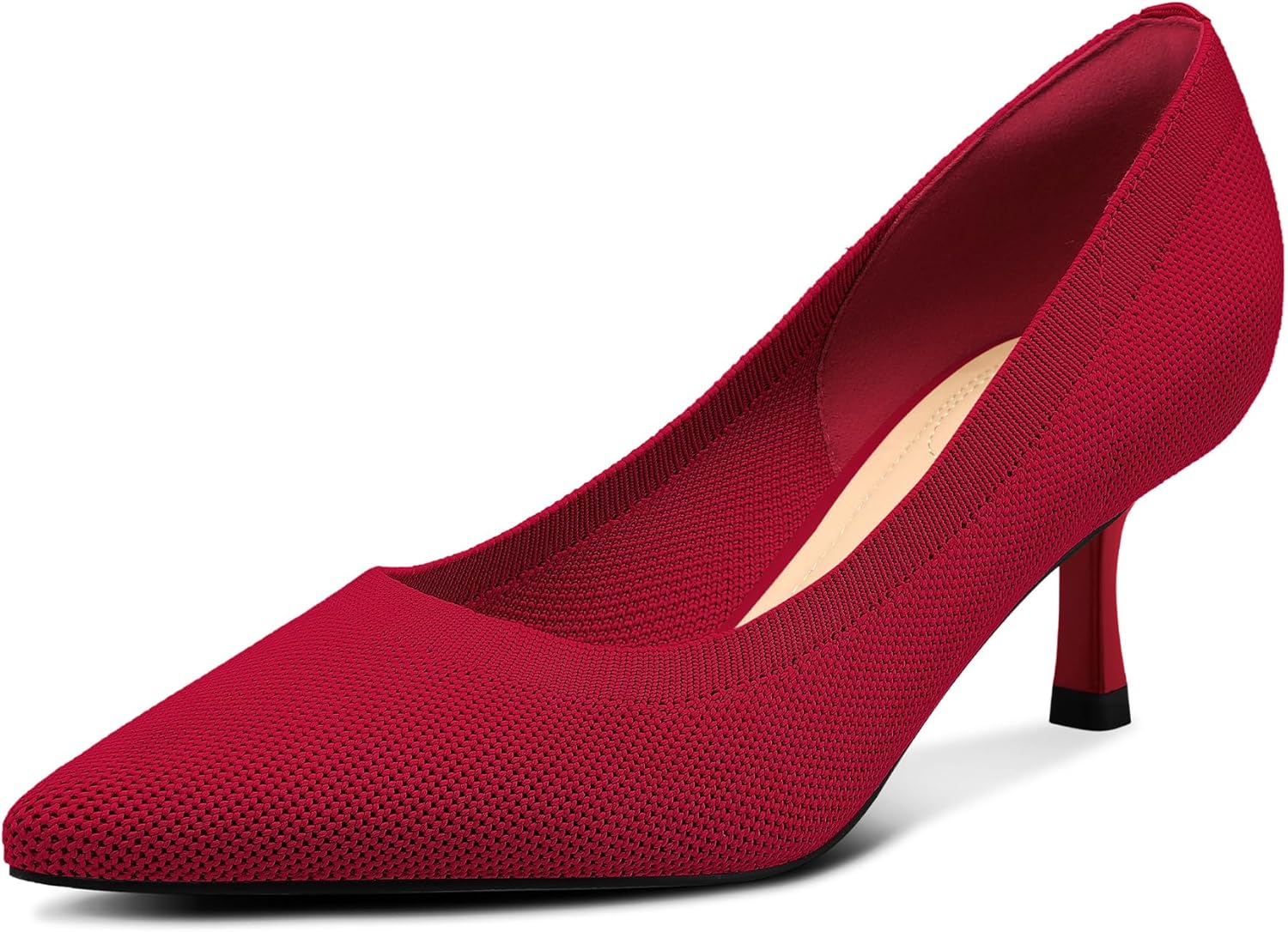 mysoft Kitten Heels for Women - Elegant Low Heel Pumps