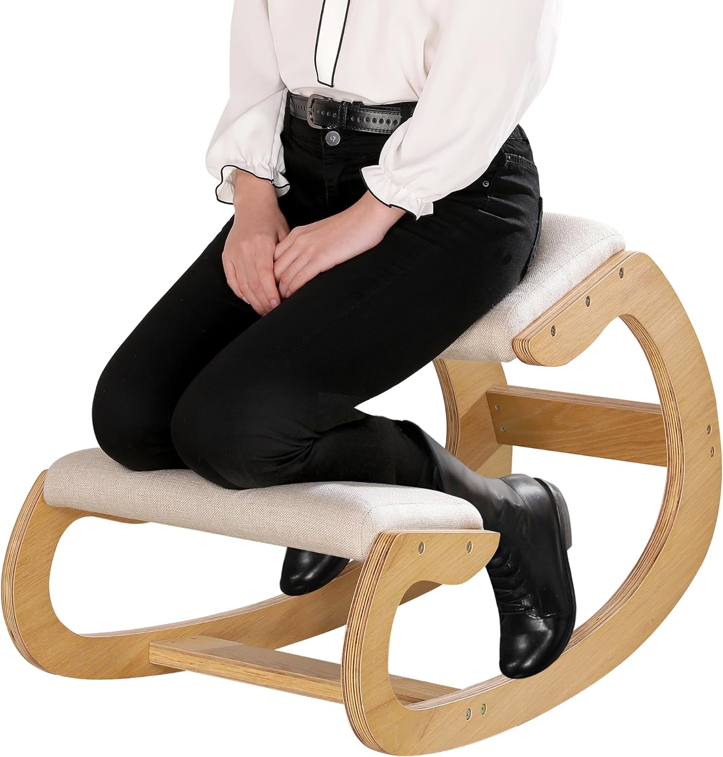 Posture-Perfect Rocking Kneeling Chair for Pain Relief