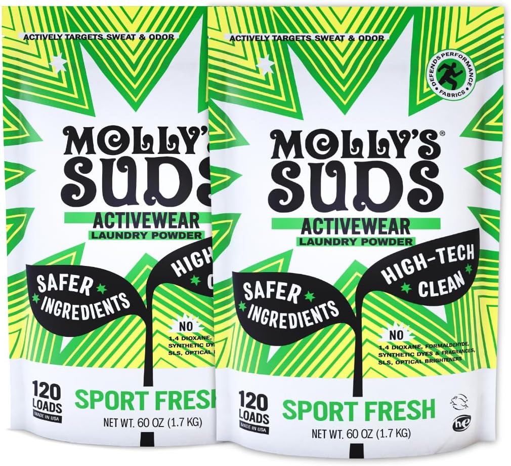 Molly's Suds Active Wear Laundry Detergent for Sensitive Skin
