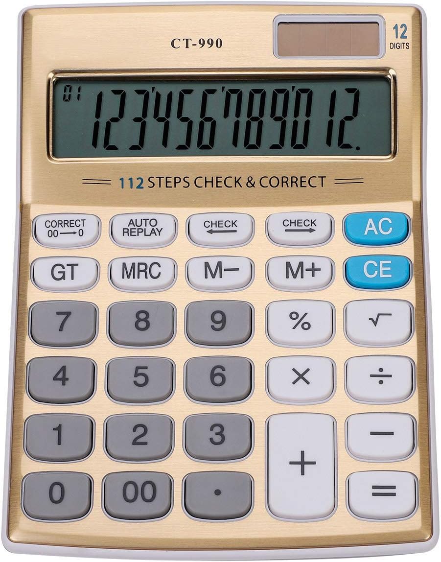 Portable Solar Power 12-Digit Calculator - ITODAUS