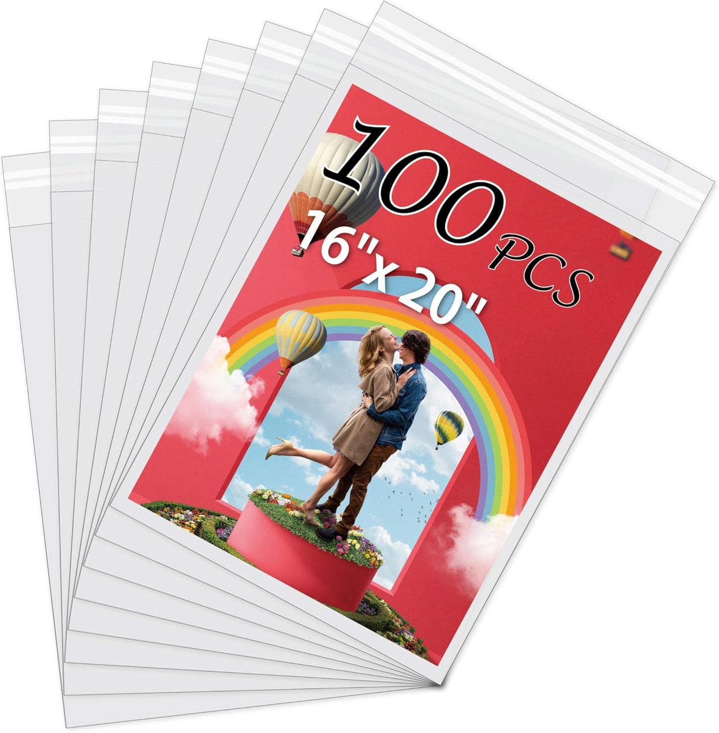 Acid-Free Picture Sleeves for 16x20 Art Prints - 100 Pack