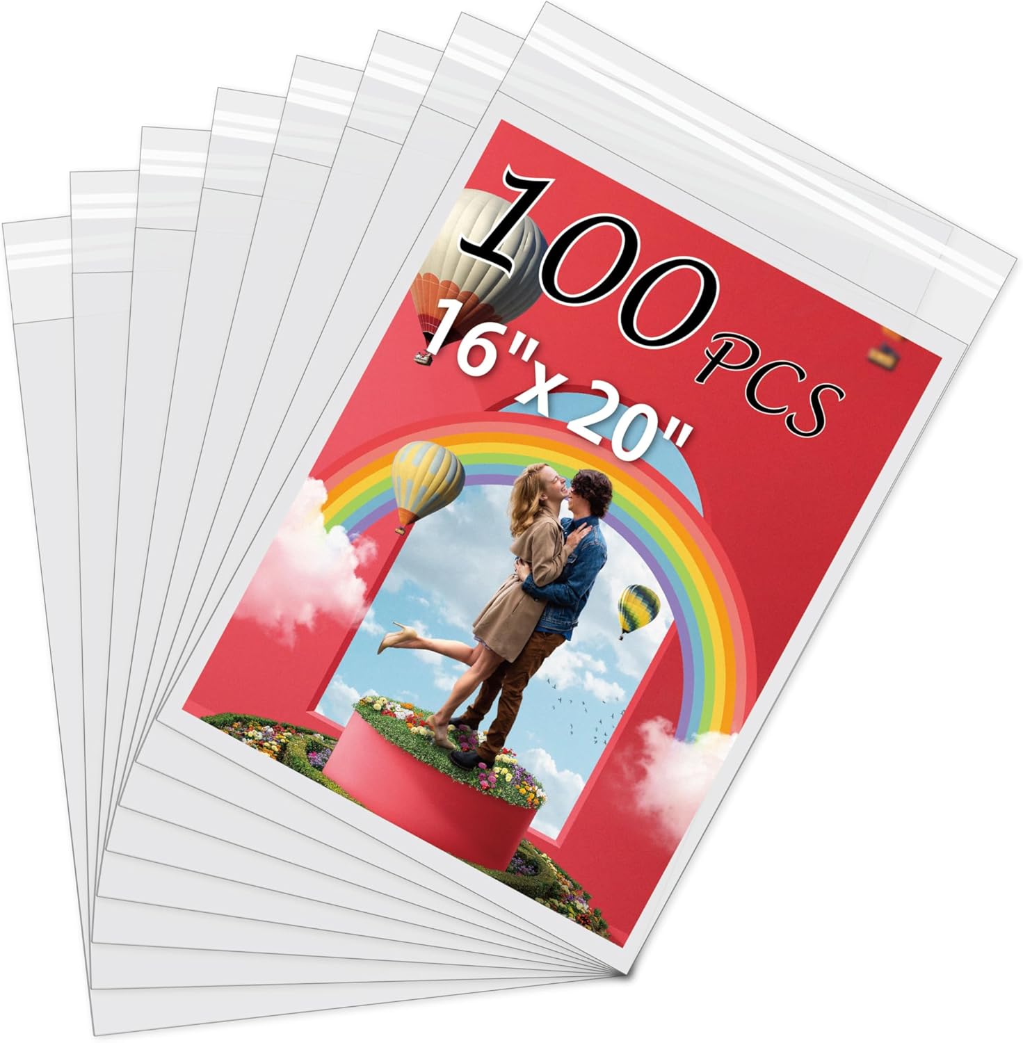 Acid-Free Picture Sleeves for 16x20 Art Prints - 100 Pack