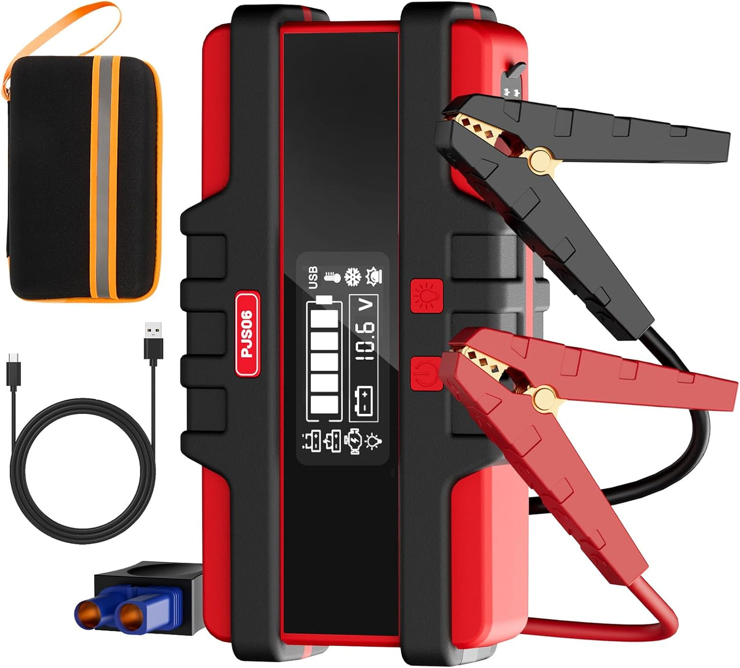 SAFEMATE Jump Starter: 2500A Power, Built-in Protection