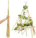 6ft Expandable Bamboo Teepee Trellis for Climbing Plants - Natural