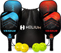 Helium Pickleball Paddles Set of 4 - Lightweight 4-Pack for Families