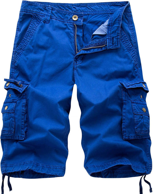 IDEALSANXUN Men's Casual Loose Fit Multi-Pockets Cargo Shorts