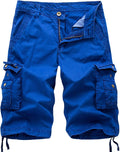Men's Cotton Loose Fit Knee-Length Cargo Shorts - Multi-Pocket Comfort