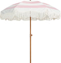 Boho Fringe Umbrella for Outdoor Patio with UPF50+ Protection