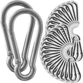 60 Pack Heavy Duty Carabiners 4in - Strong 1100lb Snap Hooks