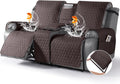 Waterproof Recliner Cover for Loveseat Recliner - Non-Slip Chocolate