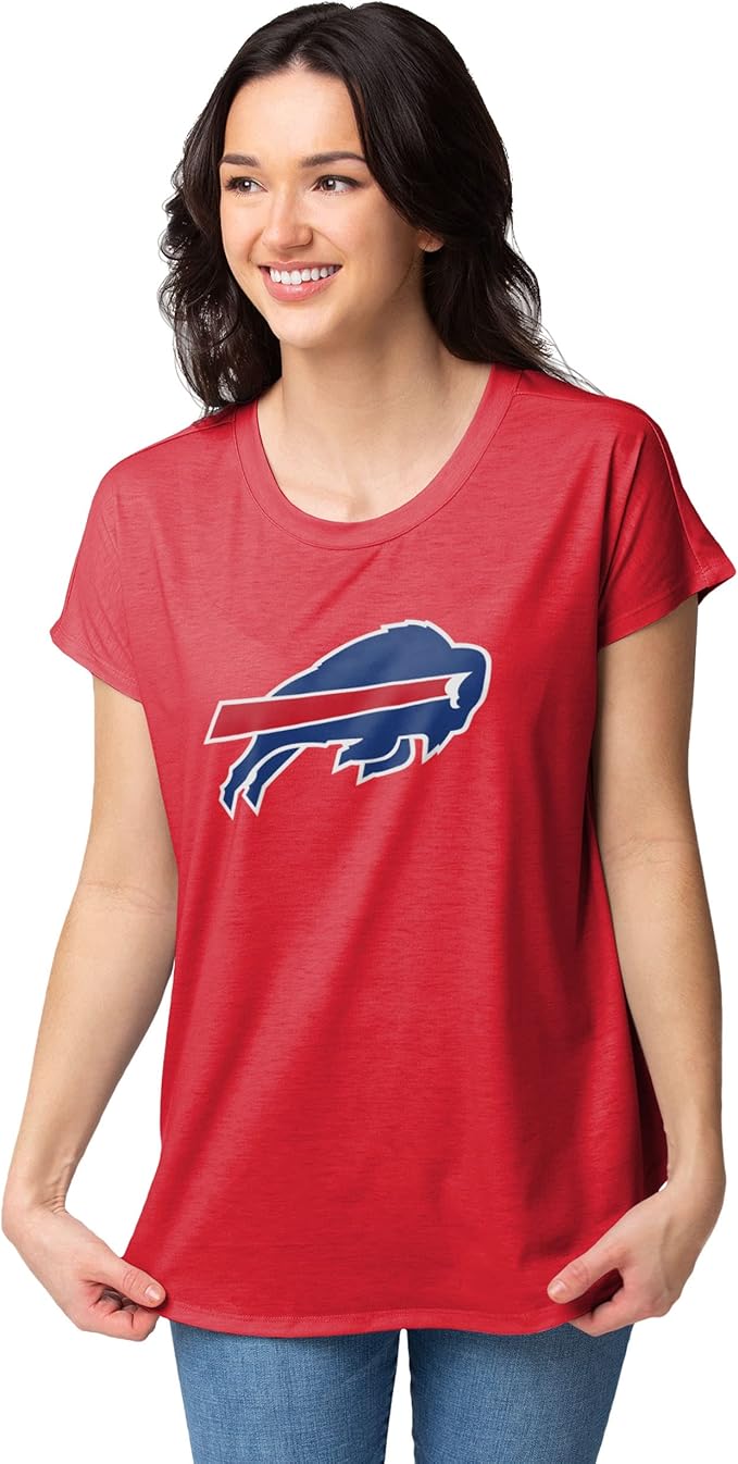 FOCO Women's NFL Team Logo Tunic Top Shirt for Fashion Lovers