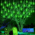 Kwaiffeo Green Christmas Meteor Shower Lights, 24 Tubes - Falling Rain