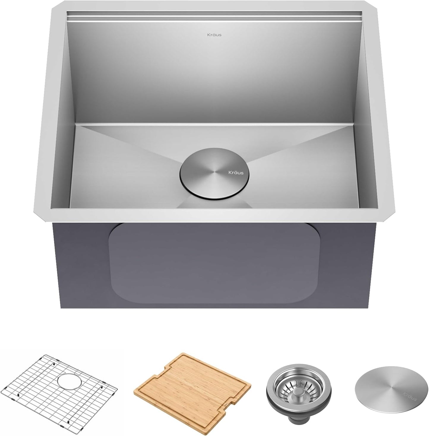 KRAUS Kore 21-Inch Undermount Workstation Stainless Steel Sink