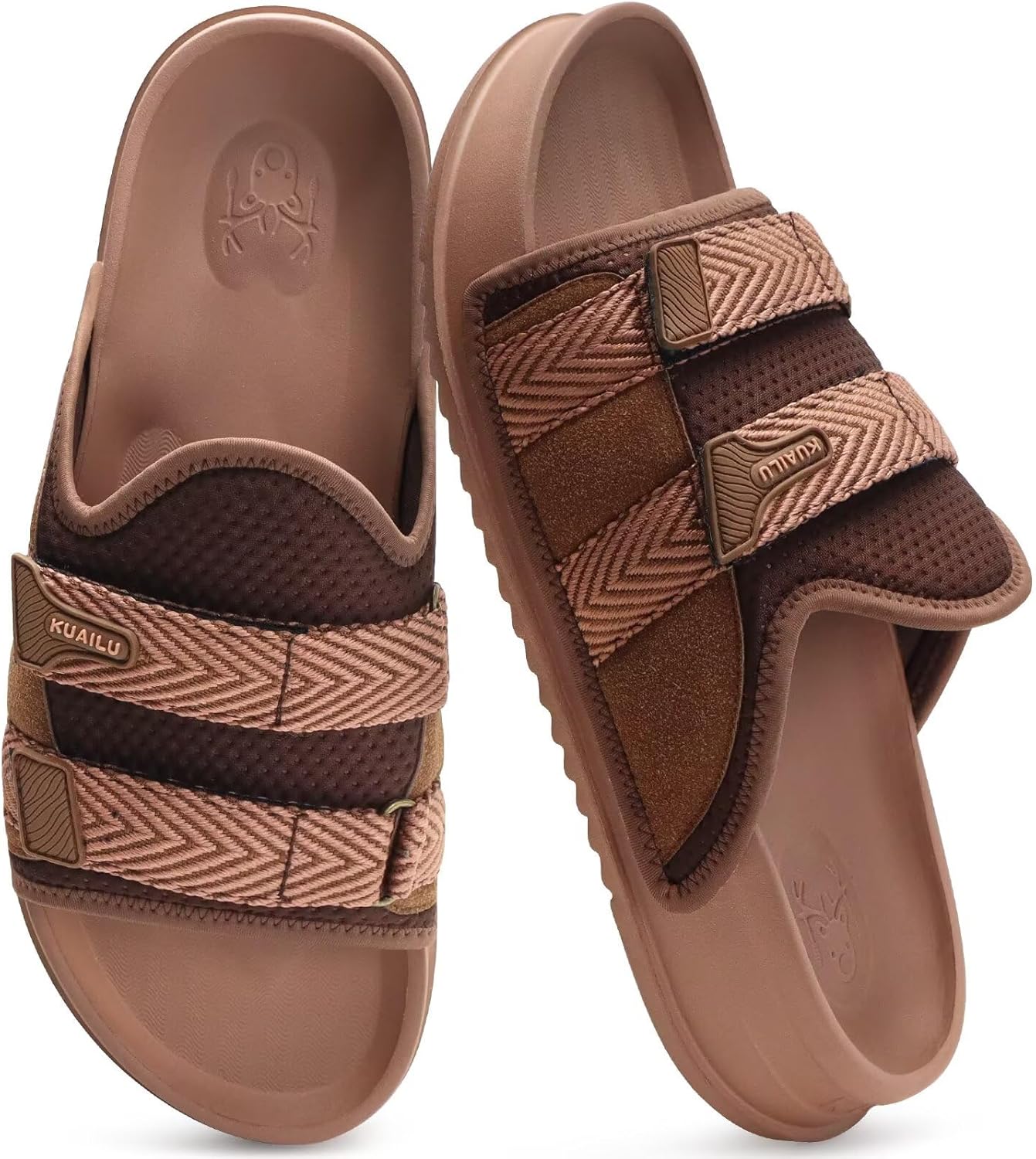 KuaiLu Mens Orthotic Sandals with Arch Support for Comfort