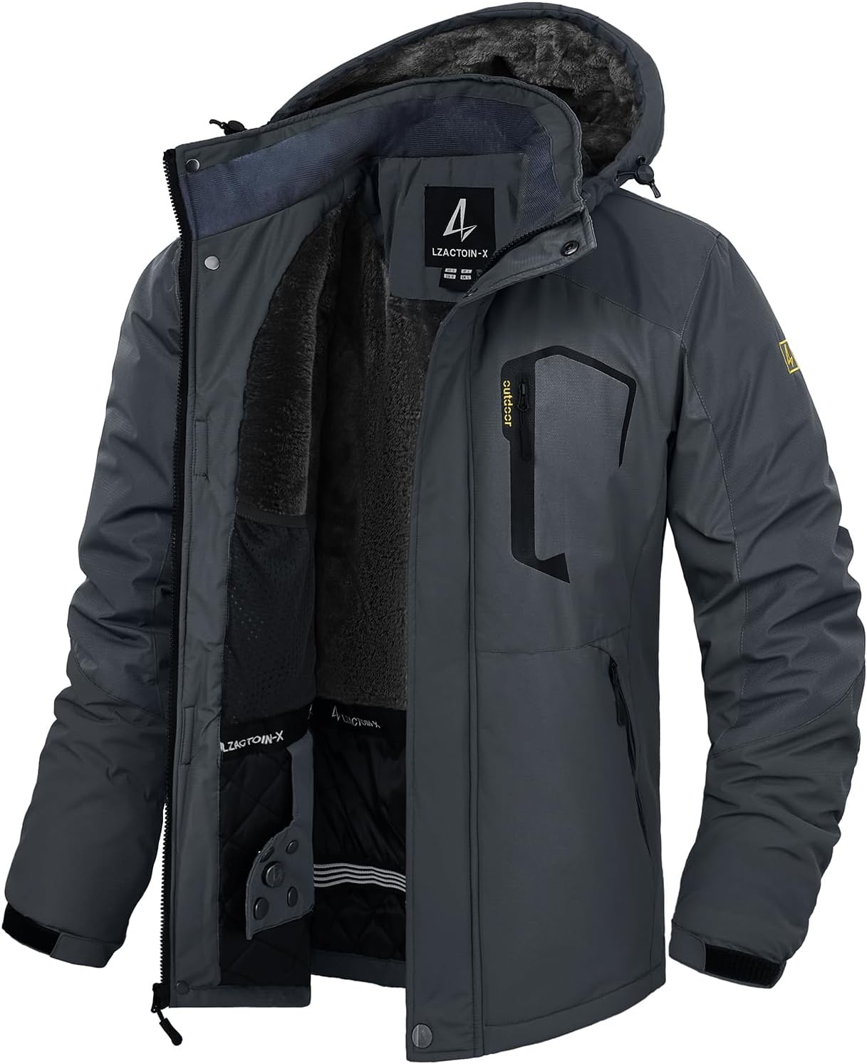 Men's Winter Ski Jacket Waterproof Fleece Coat for Cold Weather