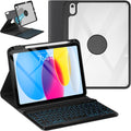 OYEEICE iPad 11th 10th Gen Case with Keyboard - 360 Magnetic
