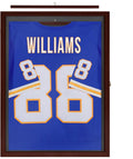 Jersey Frame Display Case 23x31 - Lockable Mahogany Shadow Box