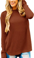 Women's Oversized Crew Neck Knit Pullover Sweater - Cozy Fit