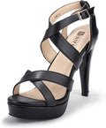 IDIFU Women's Platform High Heels Strappy Sandals - Bridal Ready