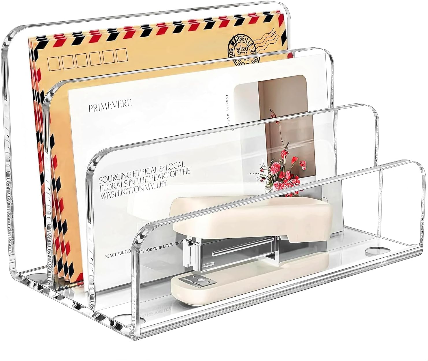 Clear Acrylic Mail Holder - Organize Like a Pro!