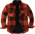 Men's Sherpa Lined Fleece Plaid Flannel Shirt Jacket (Style SCMC)