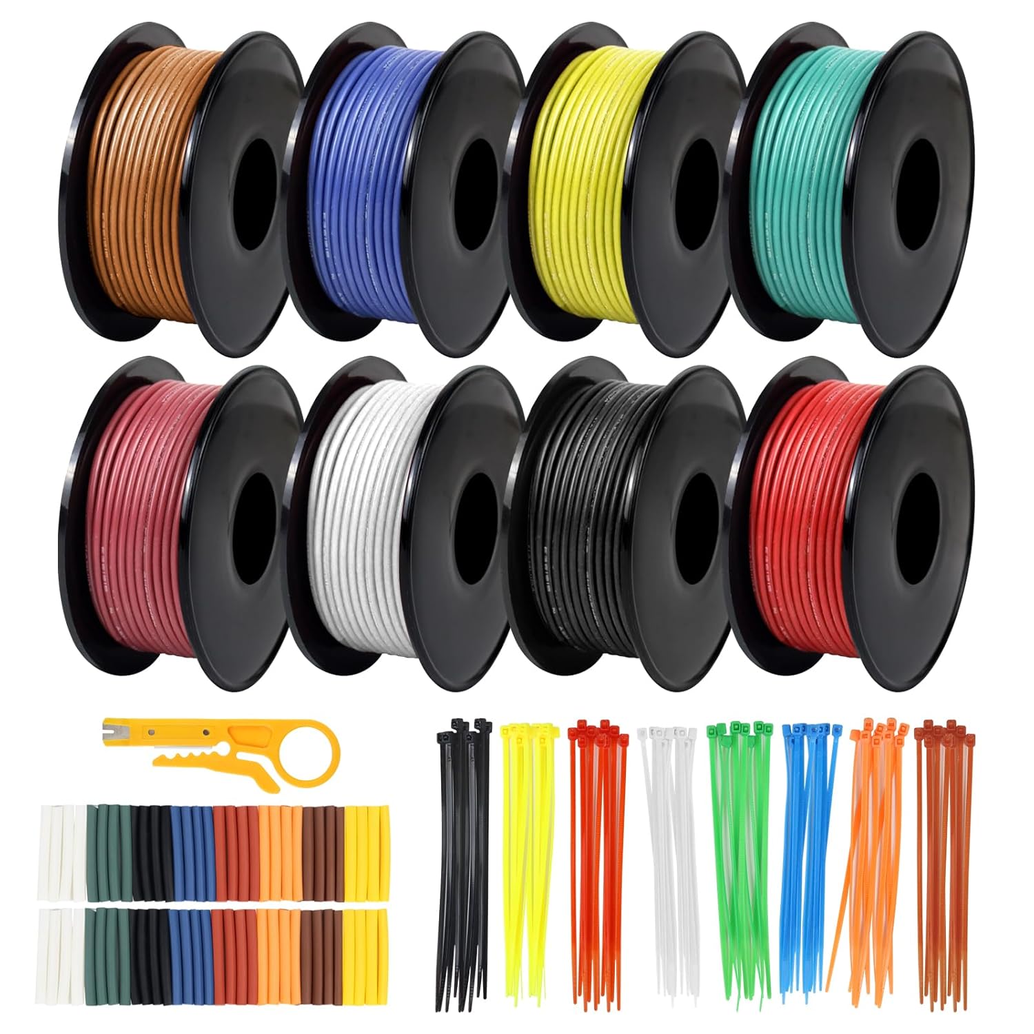 18 AWG Stranded Wire Spool Kit for DIY and Automotive Projects