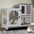 2-Story Rabbit Hutch with Chew-Proof Ramp - Indoor/Outdoor Small