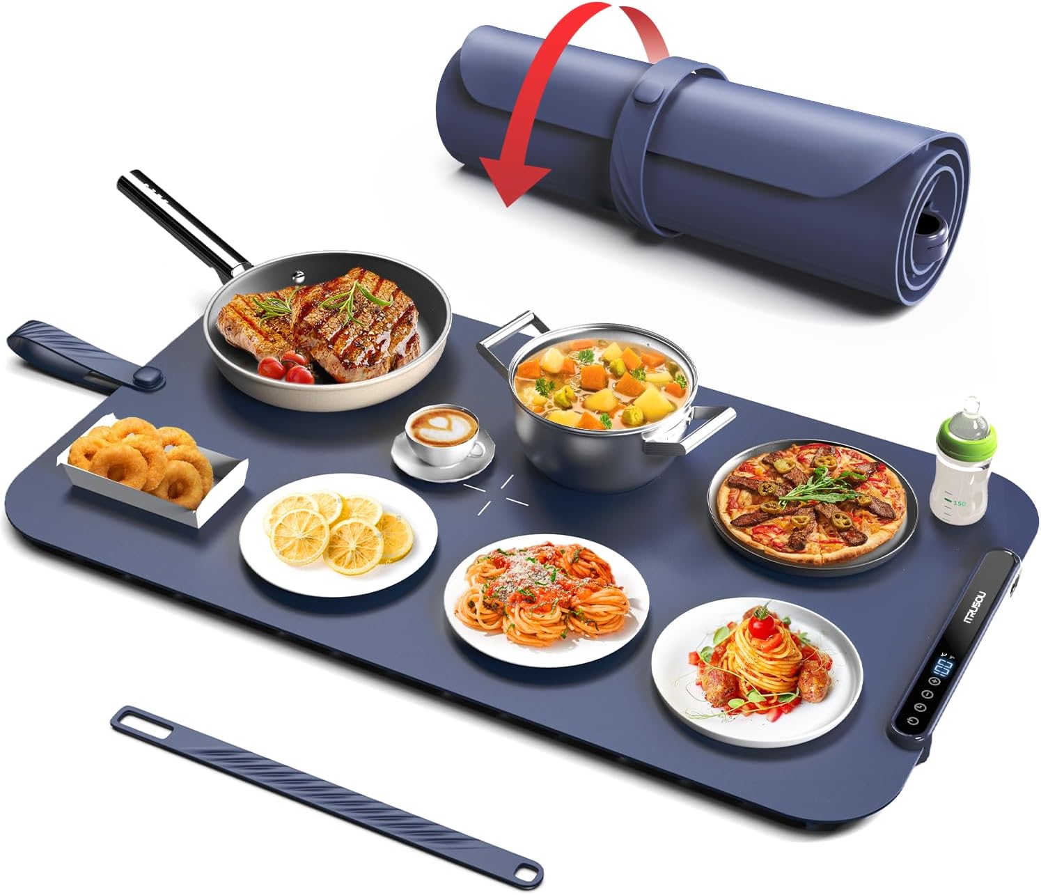 Electric Food Warming Mat with 7 Temp Settings for Parties