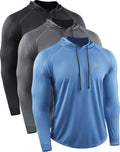 NELEUS Men's Dry Fit Athletic Shirt with Hood - Lightweight Activewear
