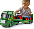 Dwi Dowellin Large Flatbed Semi Truck Toy for Kids - Versatile Farm