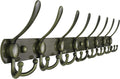 Dseap Coat Rack Wall Mount 29.5 in - Heavy Duty 8-Tri-Hook Rail