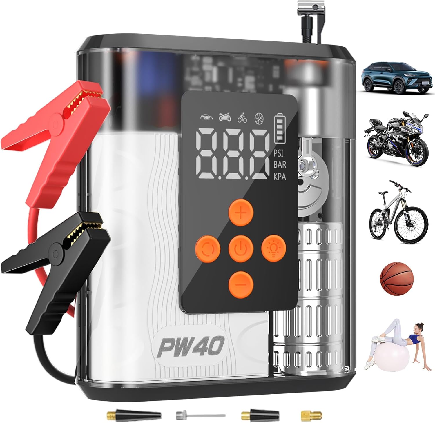 Hererod 4000A Peak Jump Starter & Tire Inflator