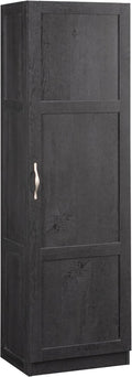 Sauder Tall Storage Cabinet Raven Oak - Slim Pantry Organizer