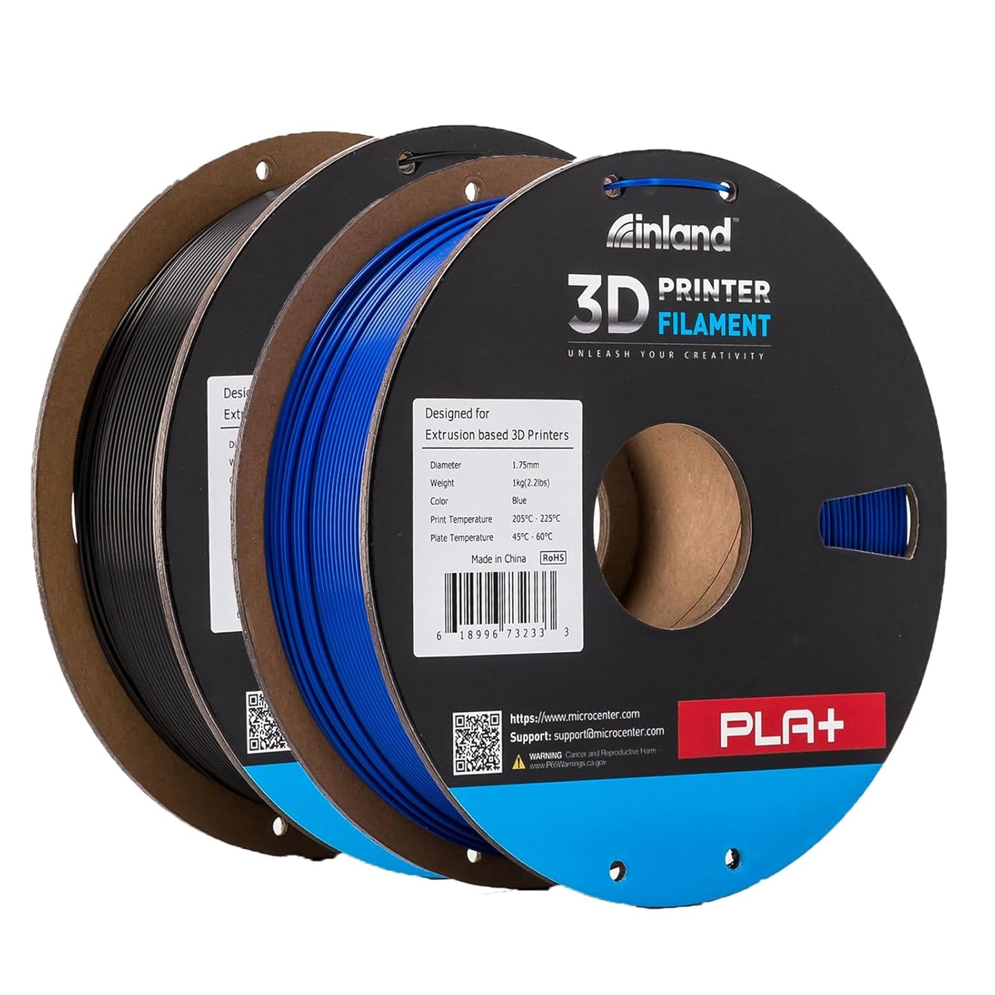 Inland Micro Center PLA+ 3D Printing Filament for Quality Prints