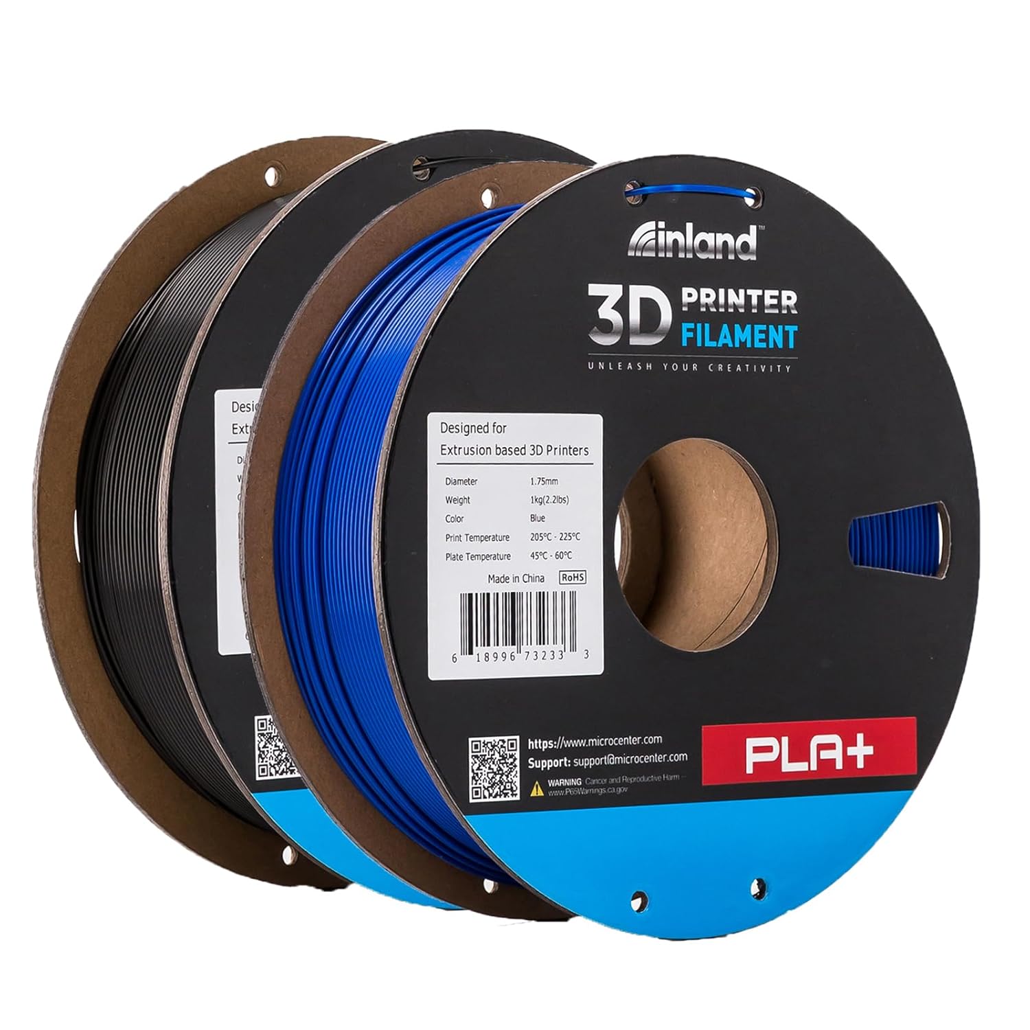 Inland Micro Center PLA+ 3D Printing Filament for Quality Prints