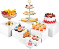8PCS Buffet Risers Acrylic Cube Set - Stacked Display for Desserts