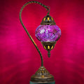Marrakech Turkish Lamp Mosaic Glass Table Lamp - Handmade Red Shards