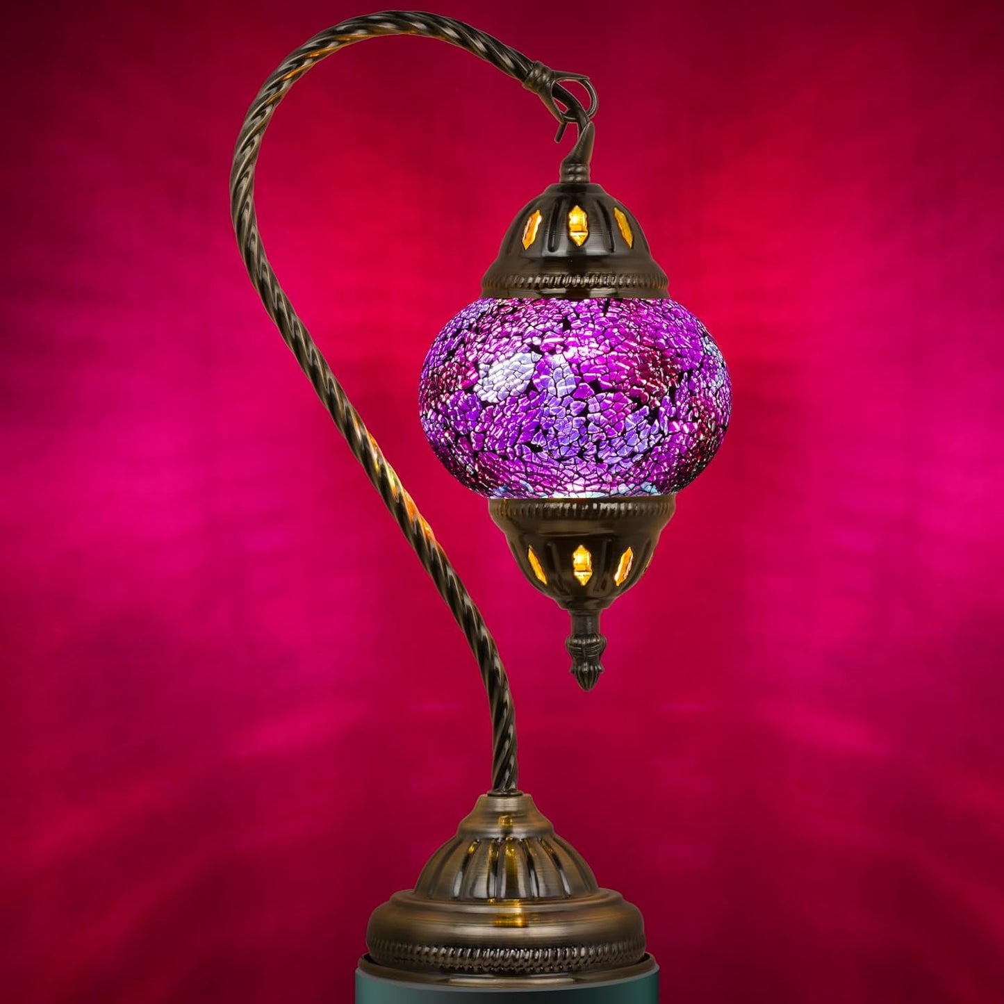 Marrakech Turkish Lamp - Handmade Mosaic Glass Table Light
