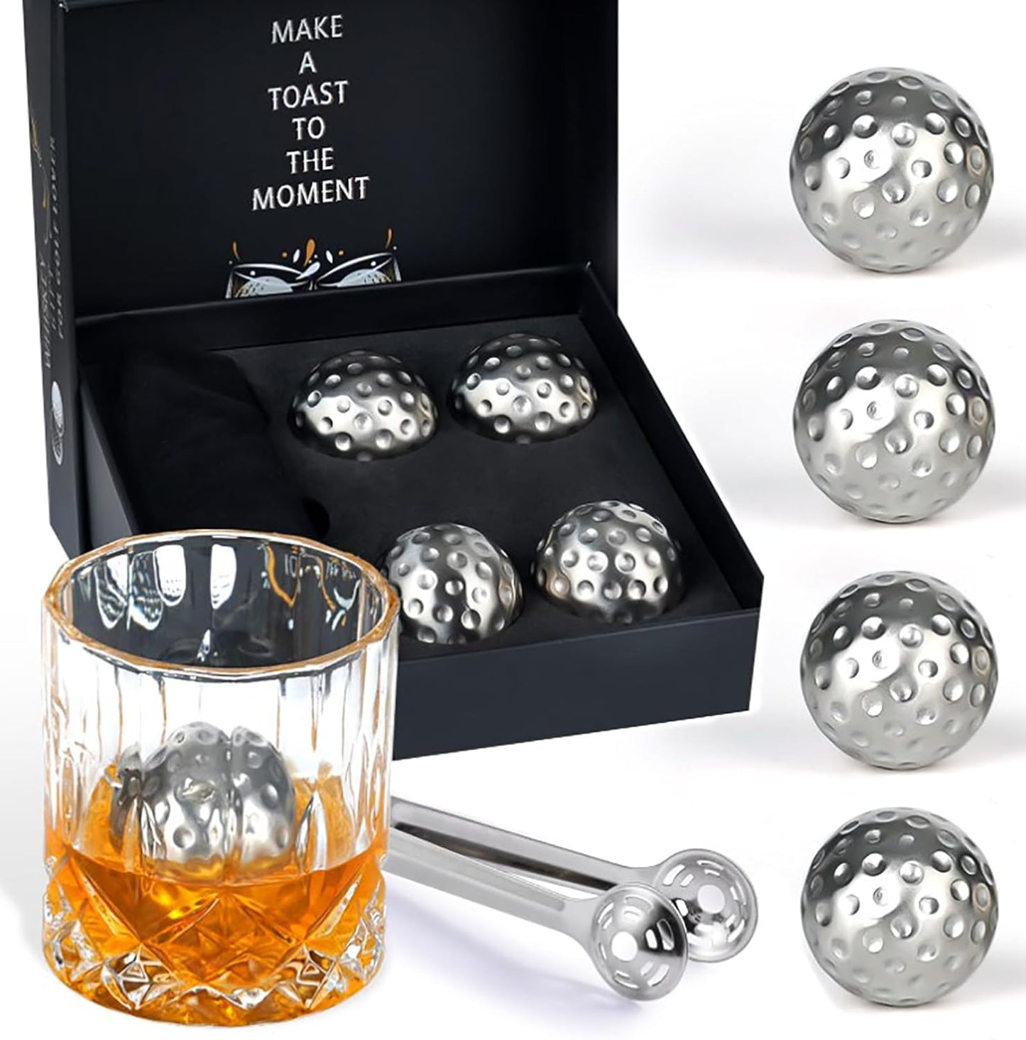 PONPUR Golf Whiskey Set - Perfect Gift for Golfer Dads!