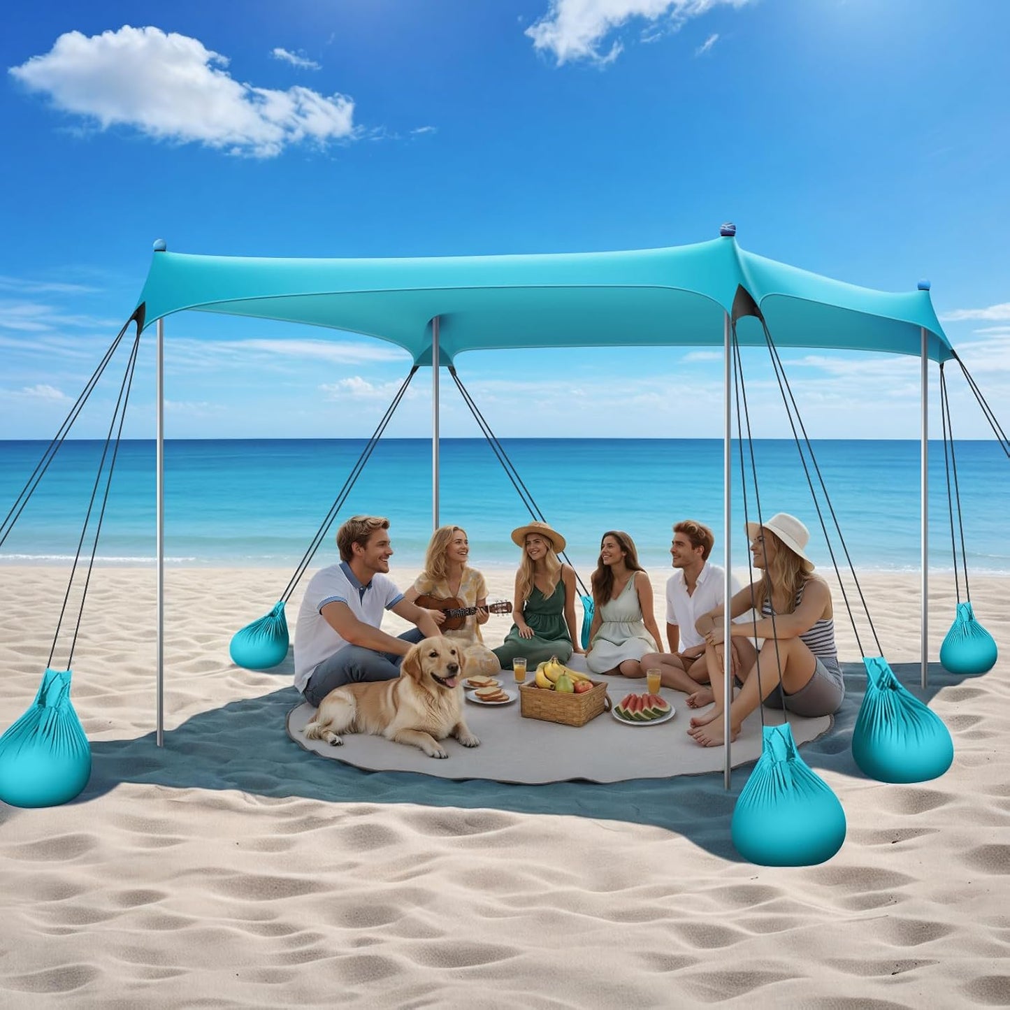Beach Tent Sun Shelter with UPF50+ Protection for Outdoor Fun