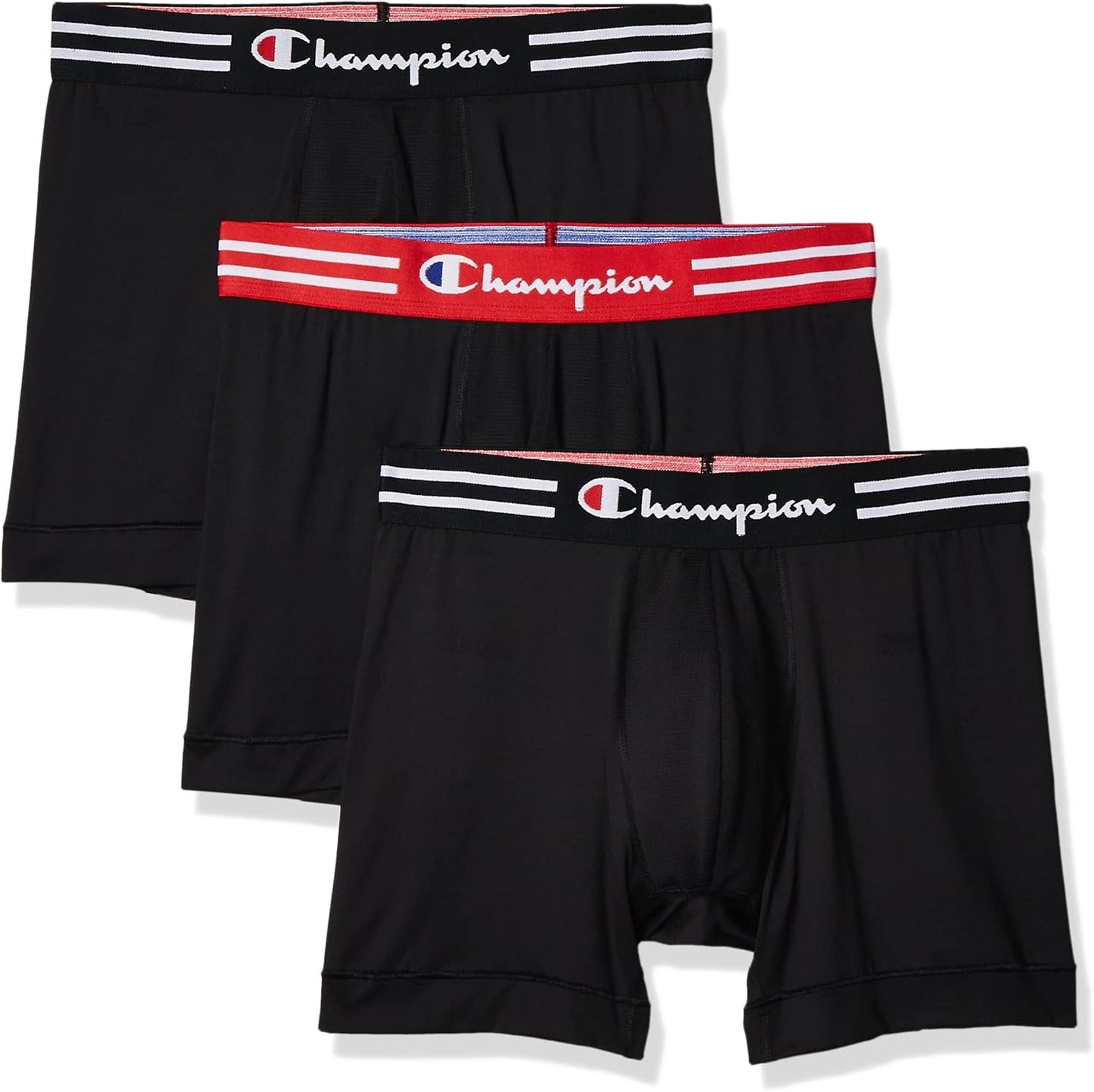 Champion Men's Cotton Moisture-Wicking Performance Boxer Briefs