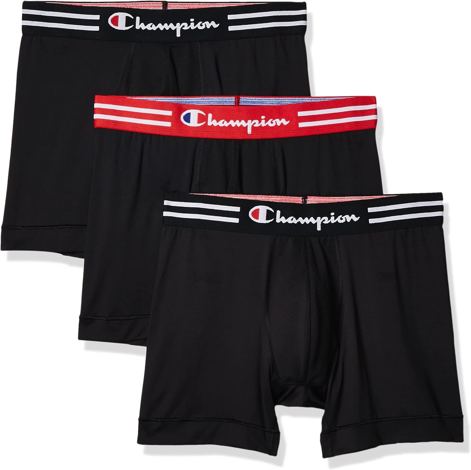 Champion Men's Cotton Moisture-Wicking Performance Boxer Briefs