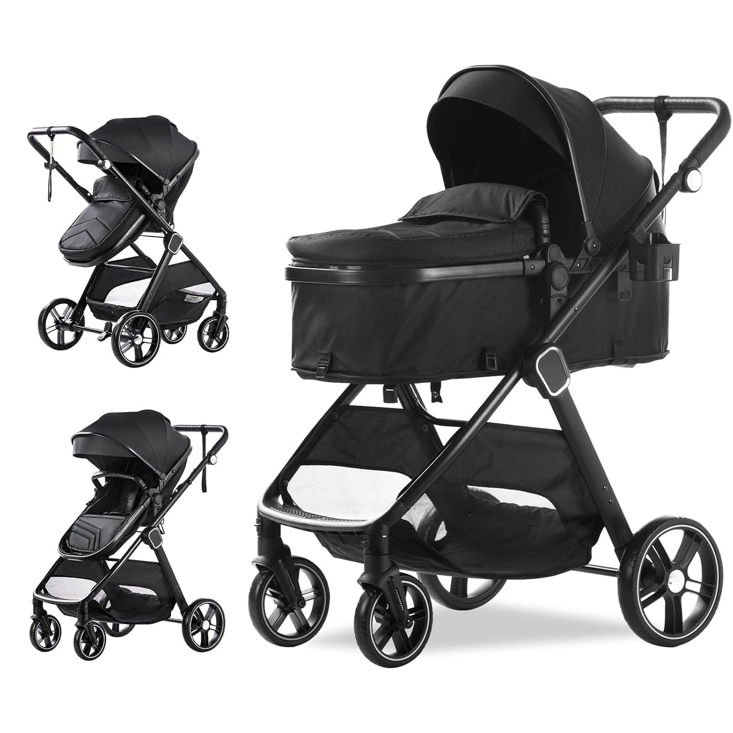 Trenana 2 in1 Baby Stroller: High Landscape Reversible Design