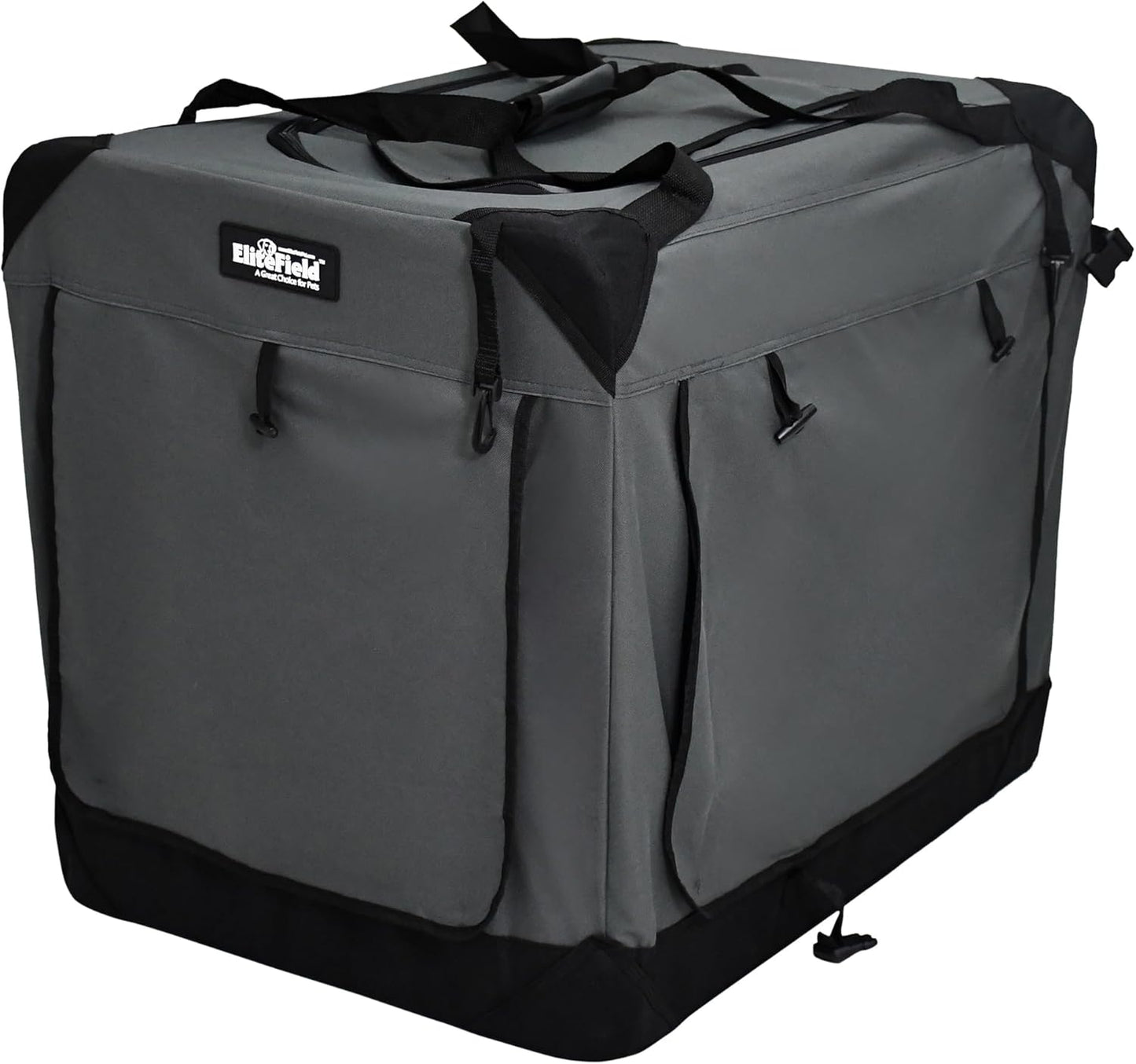 EliteField 4-Door Folding Soft Dog Crate for Indoor & Outdoor Use