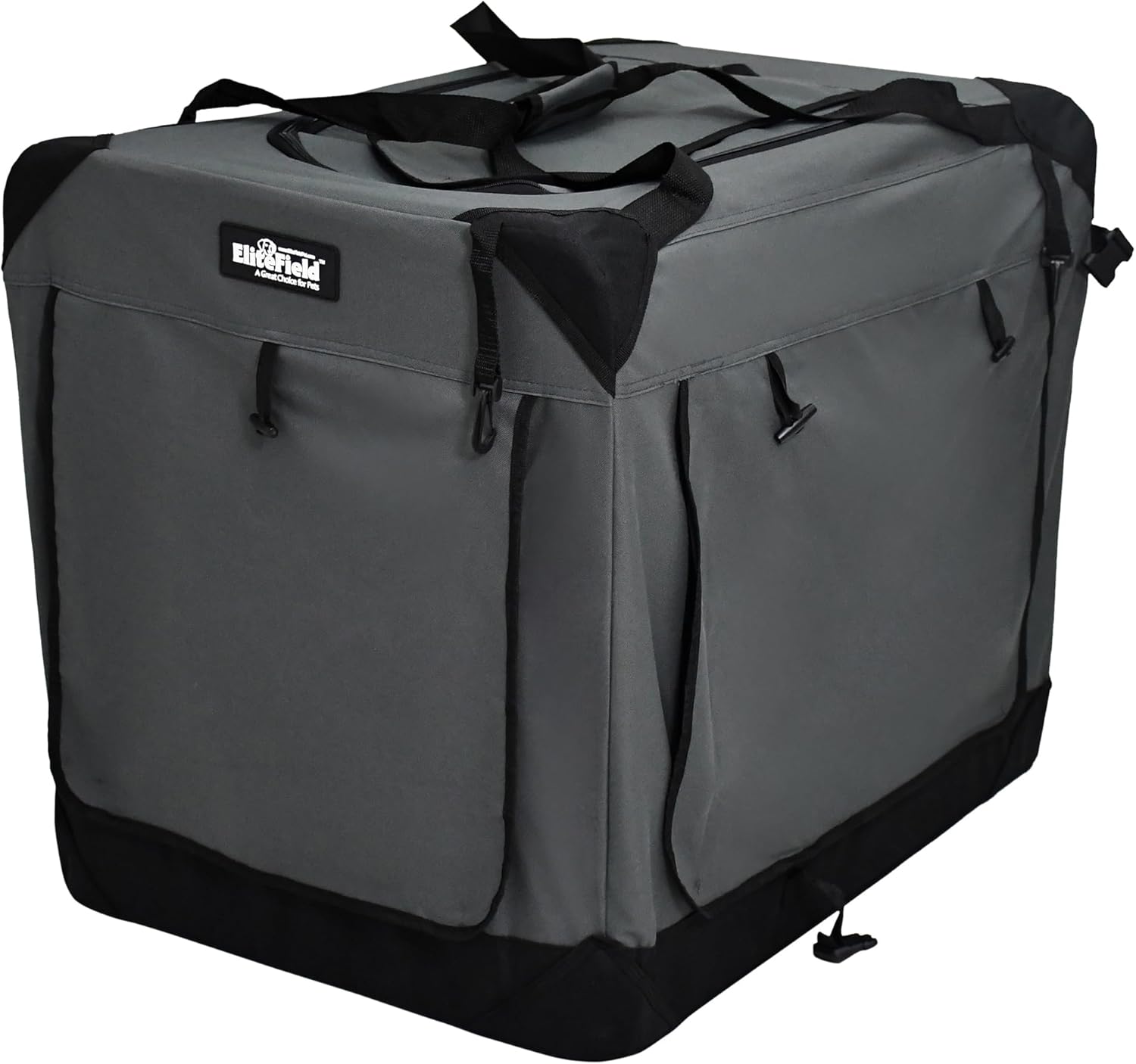 EliteField 4-Door Folding Soft Dog Crate for Indoor & Outdoor Use