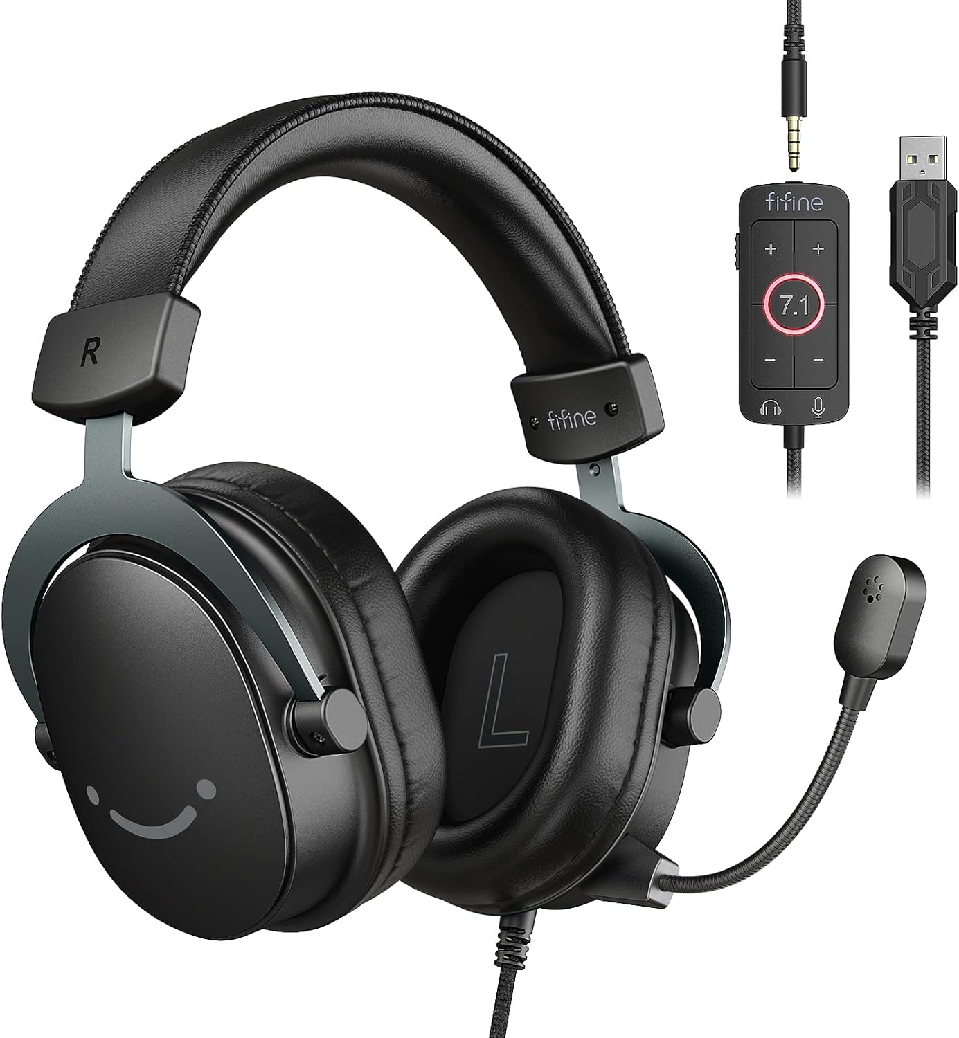 FIFINE PC Gaming Headset with 7.1 Surround Sound Experience