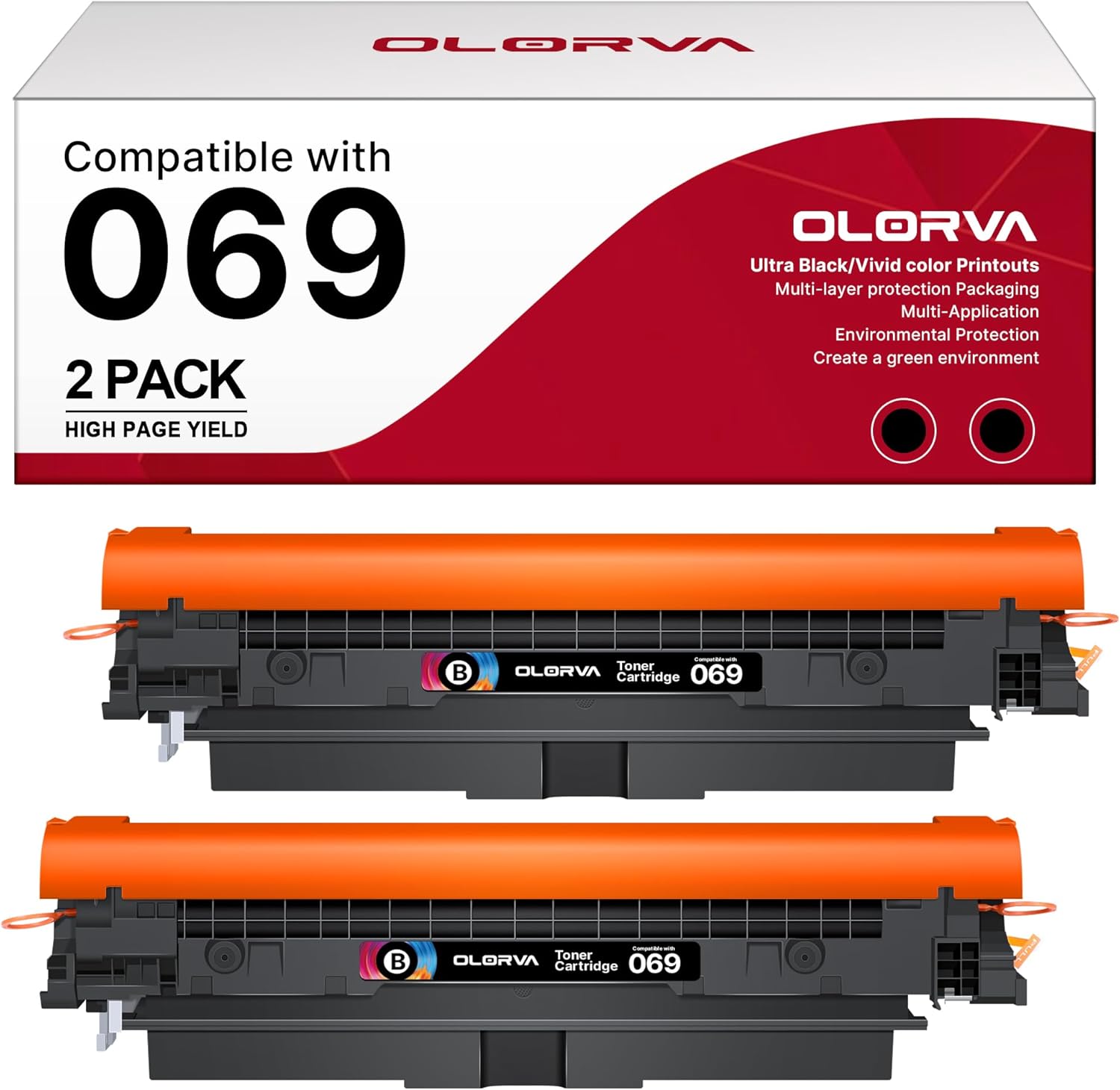 Compatible Toner Cartridge Replacement for Canon 069 - 2-Pack