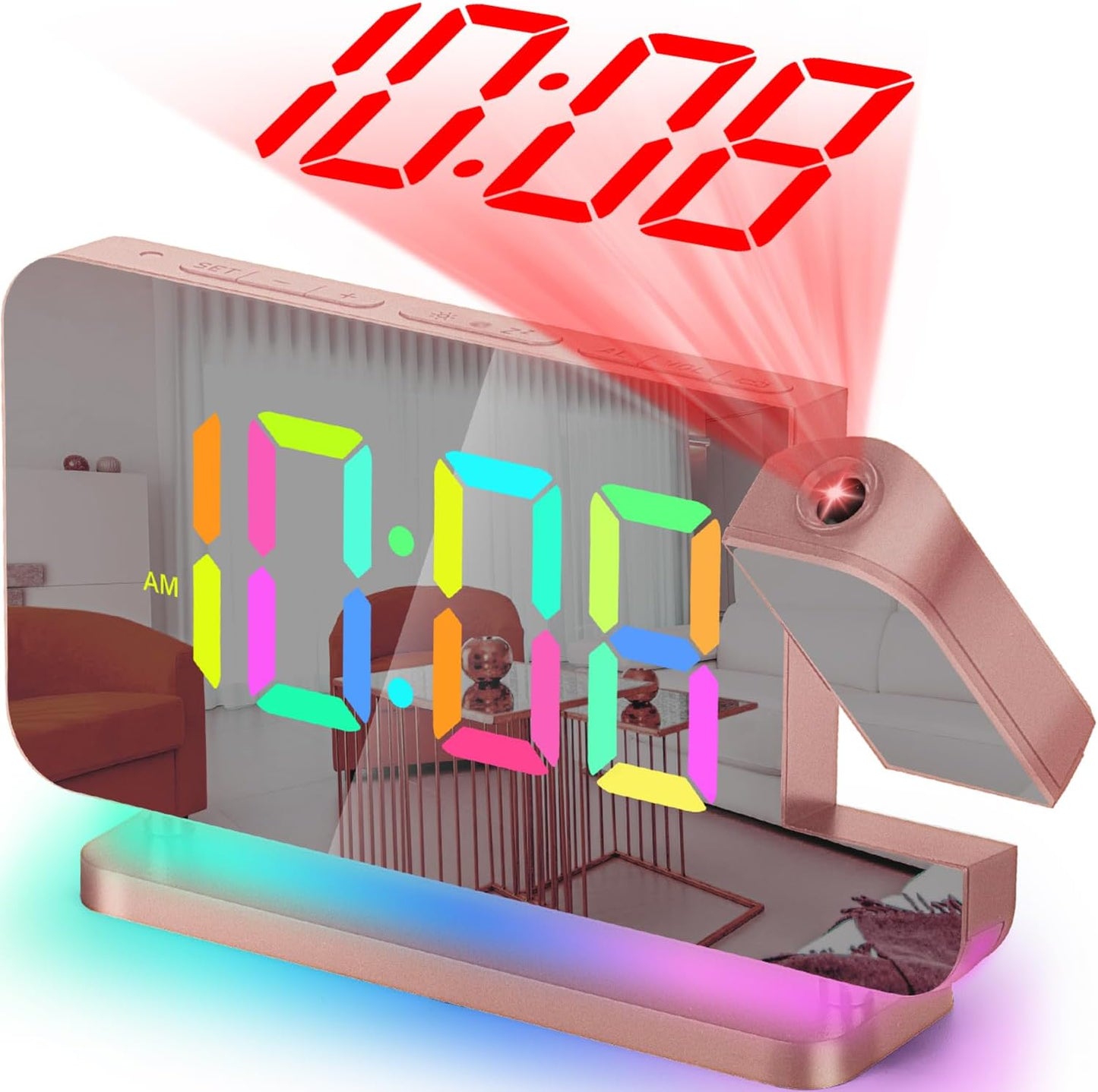 RGB Projection Alarm Clock - SZELAM