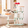 HYABi 56.3in Flower Design Cat Tree - Space-Saving Multi-Level Tower